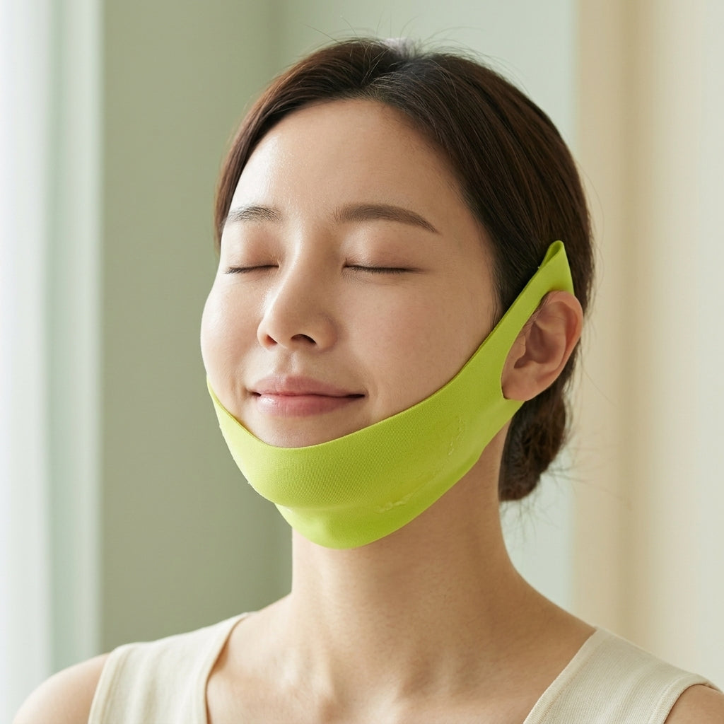 Woman relaxing while wearing the Lumiere band